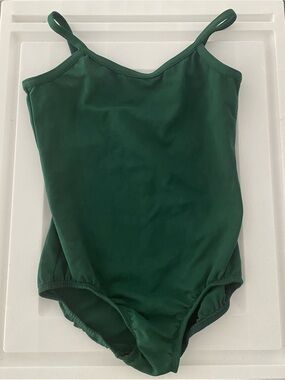 Curtain Call Green Camisole Leotard Dance Performance Base